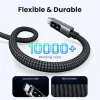 UGREEN 100W USB-C to USB-C Cable with LED Power Display and Nylon Braiding.