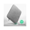 UGREEN 13 to 14 inch shockproof laptop sleeve in gray showing 33cm x 24cm dimensions and slim 2cm thickness.