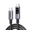 UGREEN 100W USB-C to USB-C Cable with LED Power Display and Nylon Braiding.