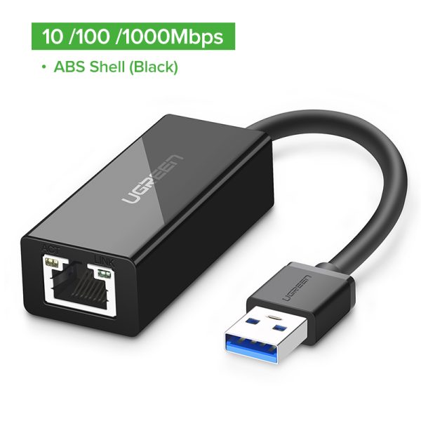 UGREEN USB 3.0 to 1000Mbps Gigabit Ethernet Adapter for high speed internet.
