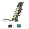 Professional M.2 NVMe to PCIe x4 expansion card for desktop PC SSD upgrade showing M-Key compatibility.