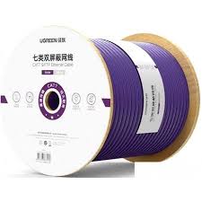 UGREEN Cat7 SSTP Shielded Ethernet Cable Purple Roll for 10Gbps High Speed Networking