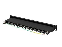 Bolein BLP-22024S-C7 24 Port Cat7 SFTP 1U 19-inch Rack Mount Patch Panel with high-density shielding.