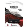Kingston KC3000 1TB PCIe 4.0 NVMe SSD SKC3000S-1024G Kingston KC3000 1TB PCIe 4.0 NVMe M.2 SSD SKC3000S/1024G internal storage drive.