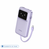 ugreen-10000mah-30w-power-bank-rd-suppliers UGREEN 10000mAh 30W Power Bank in Space Gray and Lavender Purple featuring built-in Type-C cable and smart digital display.