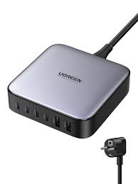 UGREEN Nexode GaN 200W Desktop Charger (6-Port: 4 USB-C & 2 USB-A) - Space Gray